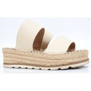 Esprit Katalina Women's Size 8.5 Beige Double Strap Espadrille Wedge Platform